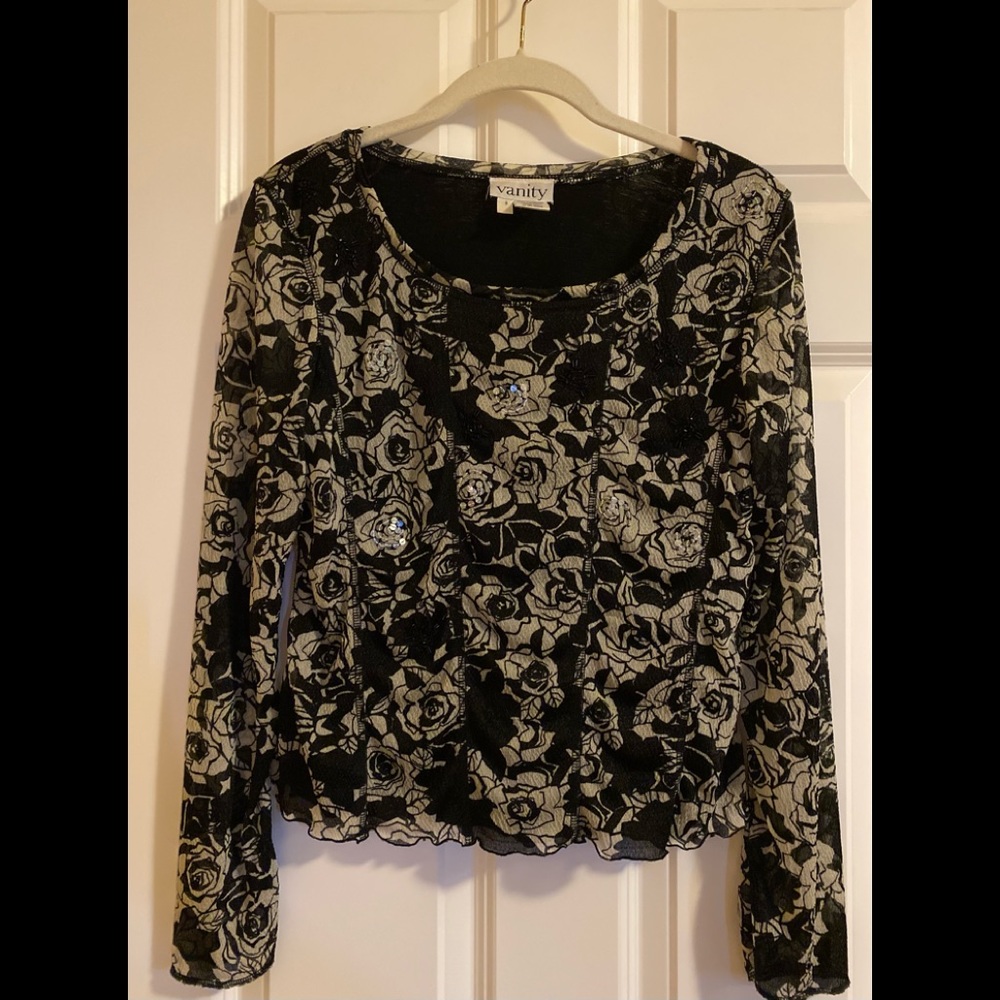 EUC Vanity sheer layered top.